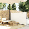 Cremefarbene ausziehbare Terrassenseitenmarkise Snr 120x500cm