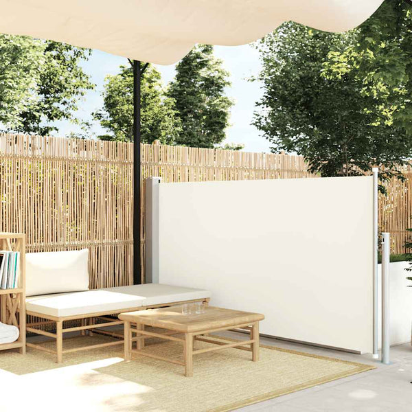 Cremefarbene ausziehbare Terrassenseitenmarkise Snr 120x500cm