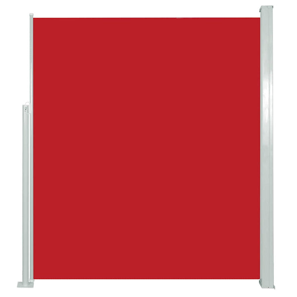 Rote einziehbare Terrassenseitenmarkise SNR 120x500cm