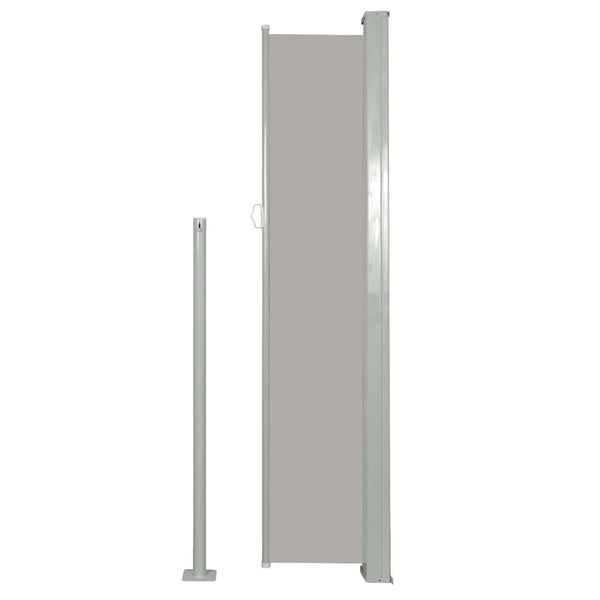 Graue einziehbare Seitenmarkise für Terrasse Snr 120x500cm