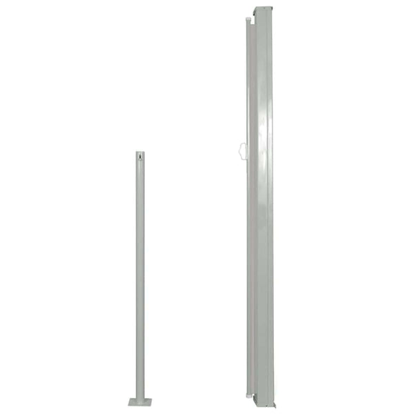 Graue einziehbare Seitenmarkise für Terrasse Snr 120x500cm