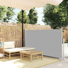 Graue einziehbare Seitenmarkise für Terrasse Snr 120x500cm