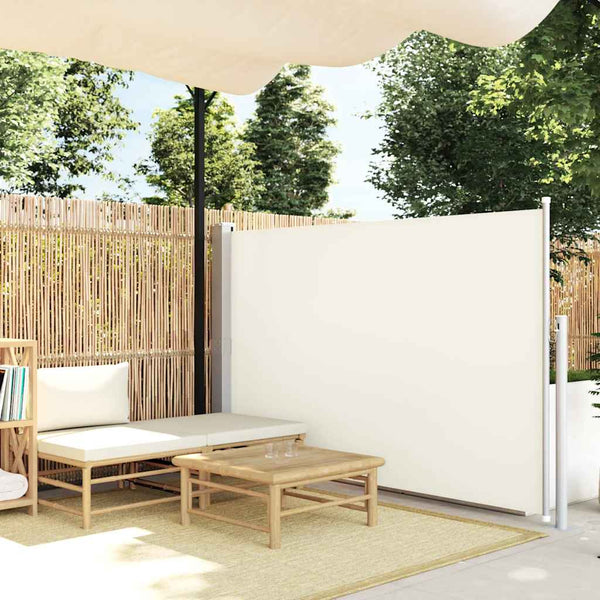 Creme-Seitenmarkise, ausziehbar, 140x500cm