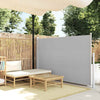 Graue einziehbare Seitenmarkise für Terrassen Snr 140x500cm