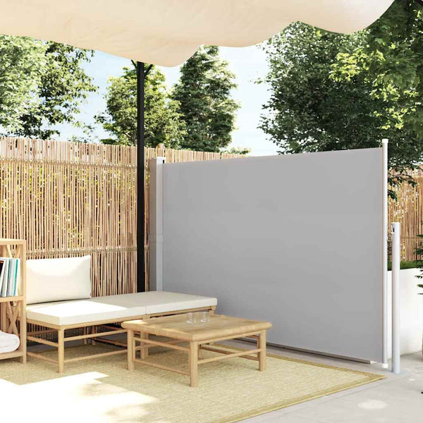 Graue einziehbare Seitenmarkise für Terrassen Snr 140x500cm