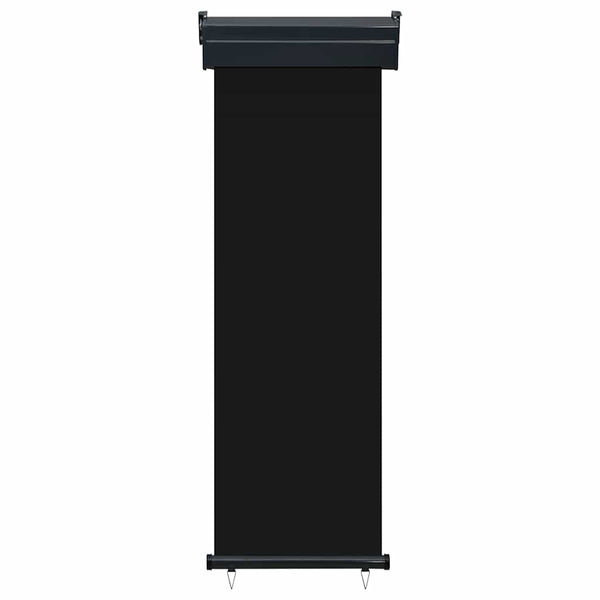 Schwarze Seitenmarkise Hien 65x250cm für den Balkon