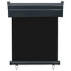 Schwarze Seitenmarkise Hien 65x250cm für den Balkon