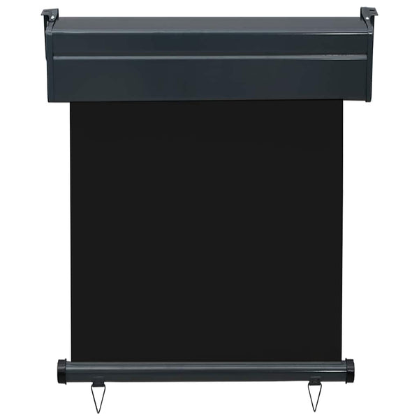 Schwarze Seitenmarkise Hien 65x250cm für den Balkon