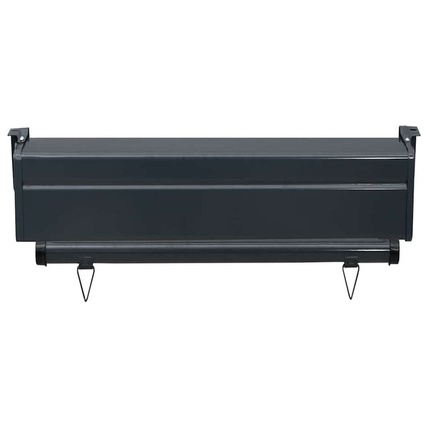 Schwarze Seitenmarkise Hien 65x250cm für den Balkon