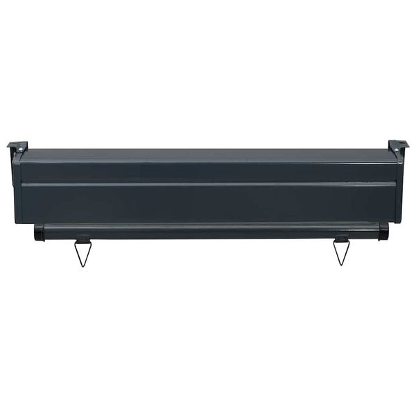 Schwarze Seitenmarkise für den Balkon, fein, 85x250cm