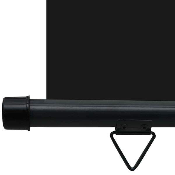 Schwarze Seitenmarkise für den Balkon, fein, 85x250cm