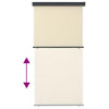 Cremefarbene Seitenmarkise Hien 125x250cm
