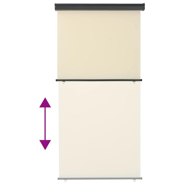 Cremefarbene Seitenmarkise Hien 125x250cm