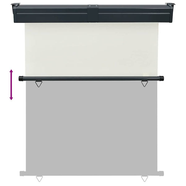 Creme Seitenmarkise Hien 145x250cm für Balkon
