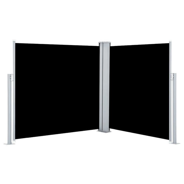 Schwarze, ausziehbare Seitenmarkise Xenofonte 100x600cm