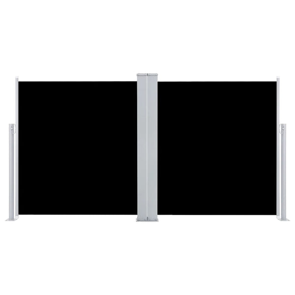 Schwarze einziehbare Seitenmarkise Solimna 120x600cm