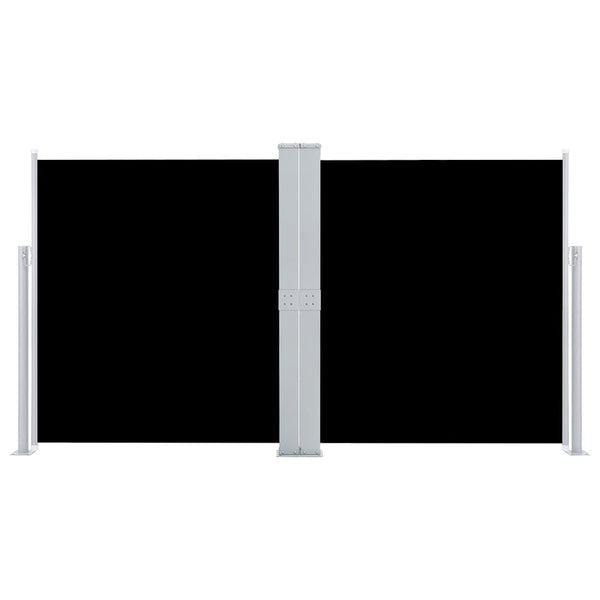 Schwarze, ausziehbare Seitenmarkise Solimna 140x600cm