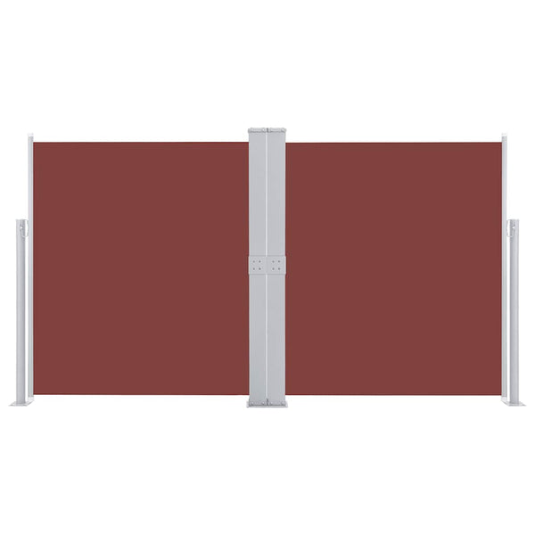 Braune einziehbare Seitenmarkise Solimna 140x600cm