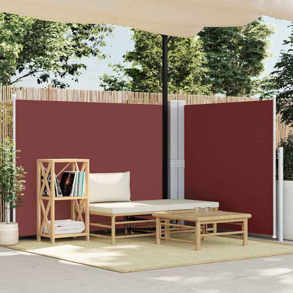 Braune einziehbare Seitenmarkise Solimna 140x600cm