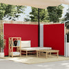 Rote einziehbare Seitenmarkise Solimna 140x600cm