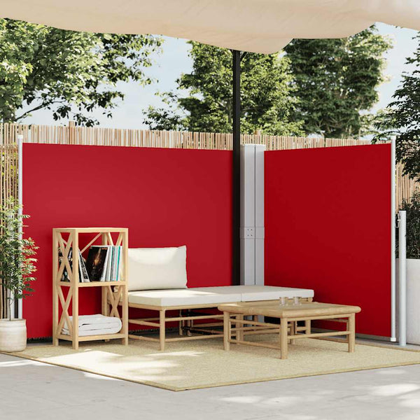 Rote einziehbare Seitenmarkise Solimna 140x600cm