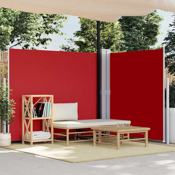 Rote einziehbare Seitenmarkise Solimna 160x600cm