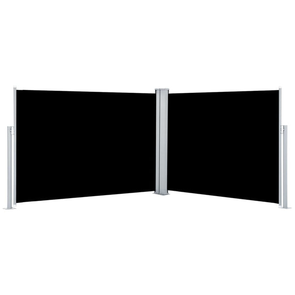 Schwarze ausziehbare Seitenmarkise Logojan 100x1000cm