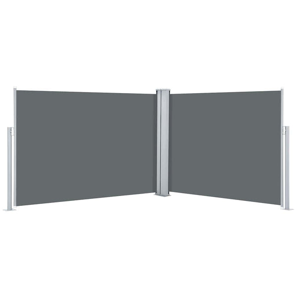 Anthrazitfarbene ausziehbare Seitenmarkise Logojan 100x1000cm