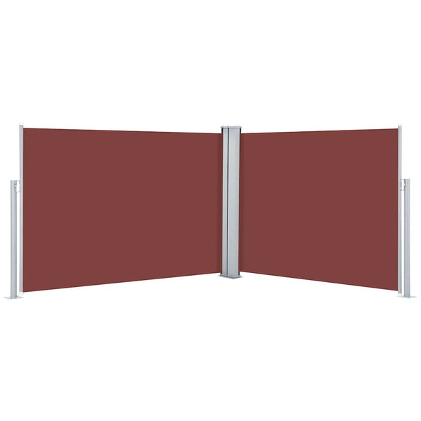 Braune einziehbare Seitenmarkise Solimna 120x1000cm