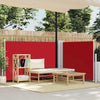 Rotes einziehbares Seitenmarkise Solimna 120x1000cm