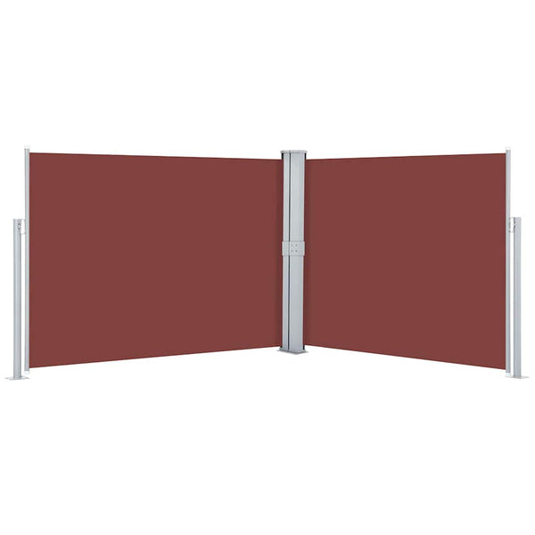 Braune ausziehbare Seitenmarkise Solimna 140x1000cm