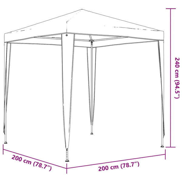 Weißes Partyzelt Nam 2x2 m