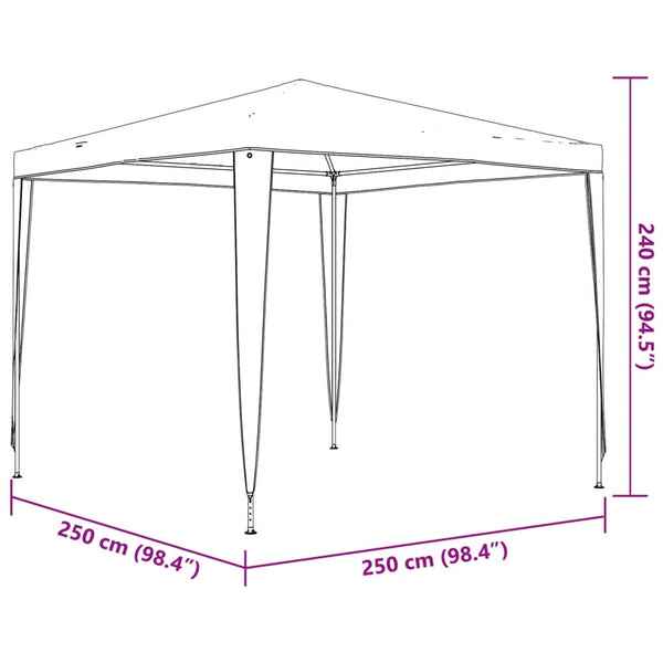 Weißes Partyzelt Nam 2,5x2,5 m