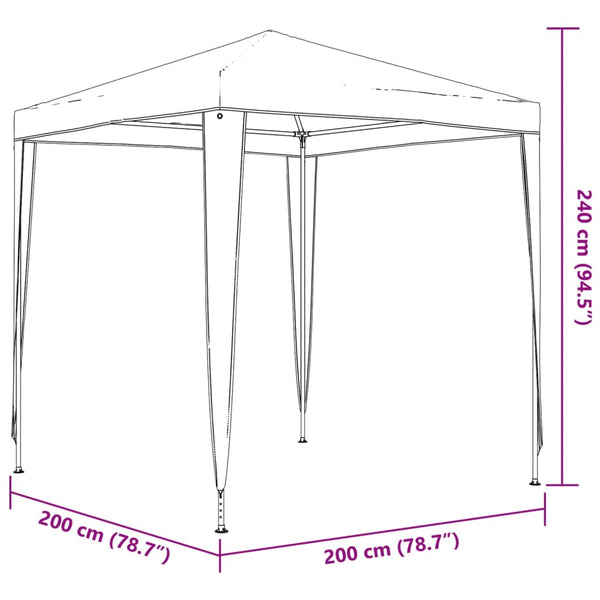 Anthrazit Profi-Festzelt Nam 2x2 m