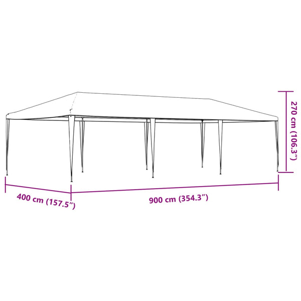Grünes Profi-Festzelt Nam 4x9 m (90 g/m²)