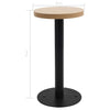 Hellbrauner Bistrotisch Iraida 40 cm (MDF)