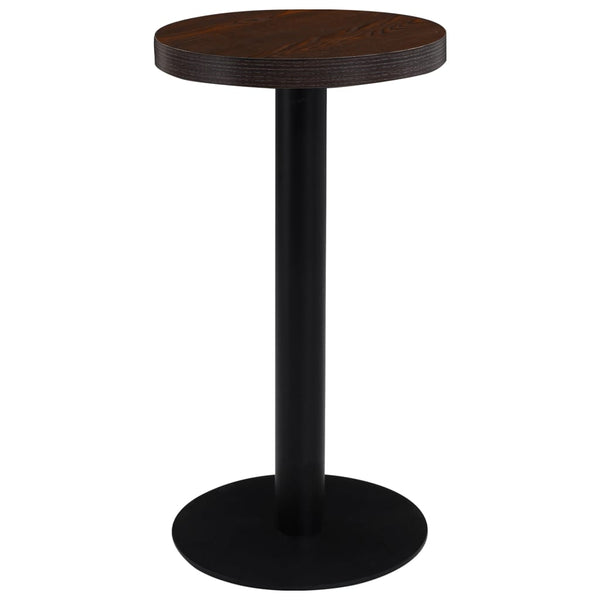 Dunkelbrauner Bistrotisch Iraida 40cm (MDF)