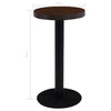 Dunkelbrauner Bistrotisch Iraida 40cm (MDF)