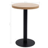 Hellbrauner Bistrotisch Iraida 50cm (mdf)