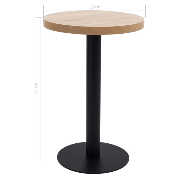 Hellbrauner Bistrotisch Iraida 50cm (mdf)