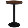 Dunkelbrauner Bistrotisch Iraida 50 cm (MDF)
