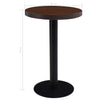 Dunkelbrauner Bistrotisch Iraida 50 cm (MDF)