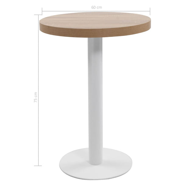 Bistrotisch Iraida 60 cm hellbraun (MDF)