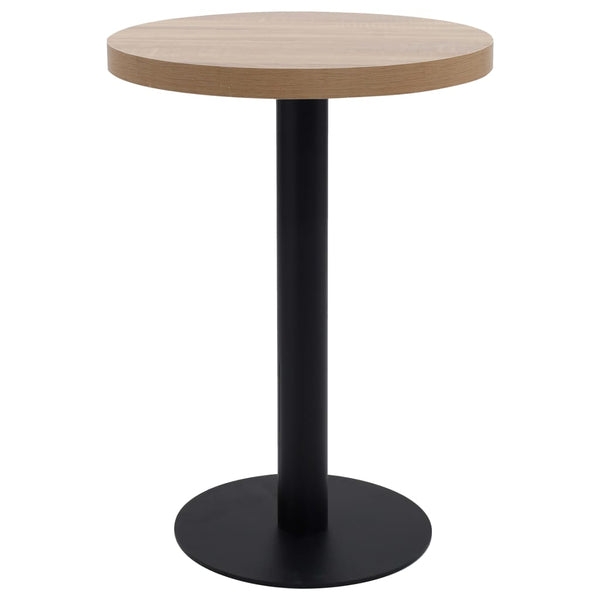 Iraida 60cm hellbrauner Bistrotisch (MDF)