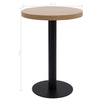 Iraida 60cm hellbrauner Bistrotisch (MDF)