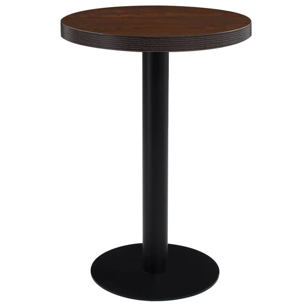 Dunkelbrauner Bistrotisch Iraida 60 cm (MDF)