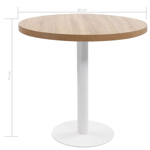 Bistrotisch Iraida 80cm hellbraun (MDF)