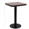 Dunkelbrauner Bistrotisch Procobie 50x50cm (MDF)