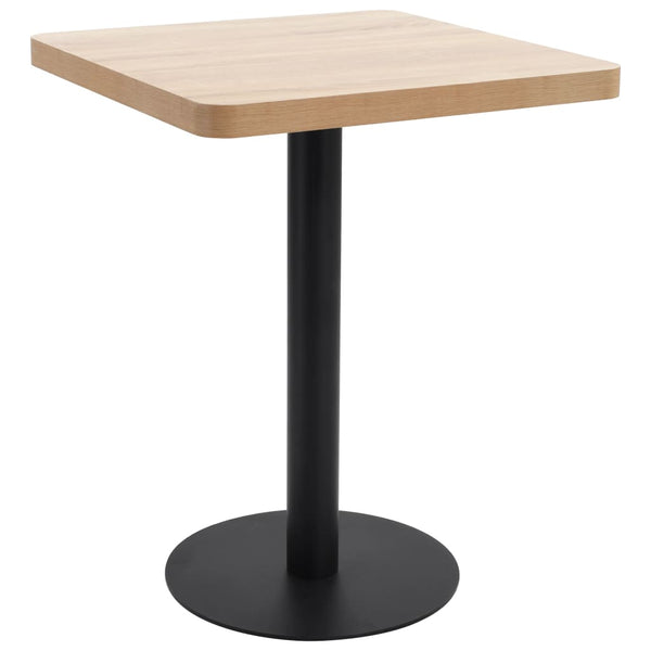60x60cm hellbrauner Bistrotisch Procobie (MDF)