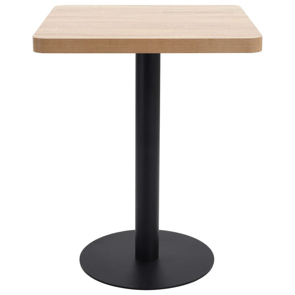 60x60cm hellbrauner Bistrotisch Procobie (MDF)